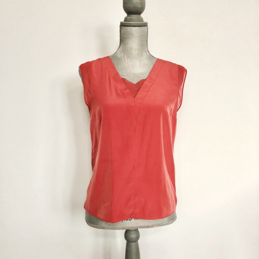 Maison Scotch pink rose sleeveless top